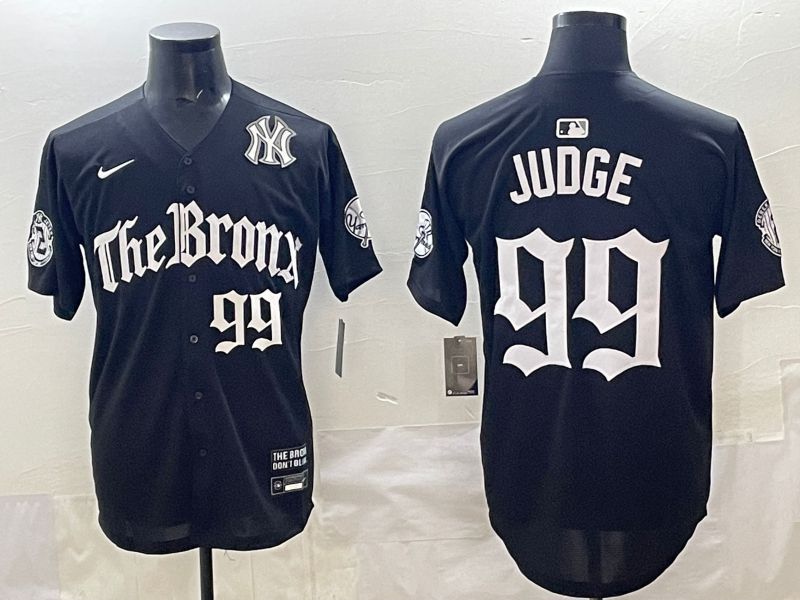 Men 2025 New York Yankees #99 Judge Black Five generations Joint Name Nike MLB Jersey style 36